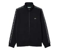 Lacoste Mens Logo Strip Zipped Sweatshirt - Black - Black - M