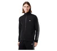 Lacoste Mens Logo Strip Zipped Sweatshirt (S) (Black)