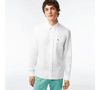 Lacoste Men's Men's Slim Fit Stretch Cotton Poplin Shirt - White - Size: 42/Regular