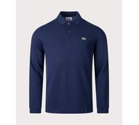Lacoste Original L.12.12 Long Sleeve Cotton Polo Shirt Size 4 - M Midnight Blue