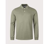 Lacoste Mens Long Sleeve Croc Logo Polo Shirt - Colour: BMY Khaki - Size: 6/XL