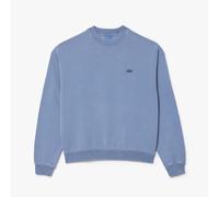 Lacoste Mens Loose-Fit Natural Dye Sweatshirt in Blue Cotton - Size Small