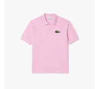 Lacoste Mens Loose-Fit Piqué Polo Shirt in Pink Cotton - Size 2XS