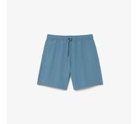 Lacoste Mens Mid-Length Monochrome Swim Trunks in Blue - Size Small