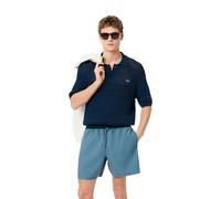 Lacoste Mens Monochrome Mid Length Swimming Trunks - Blue - L - Blue - 100% Polyester