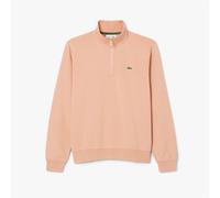 Lacoste Mens Neck Zipped Fleece Sweatshirt in Orange - Size Small