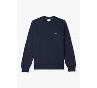 LACOSTE Mens Organic Brushed Cotton Sweatshirt In Grey Mens Clothing Size: XXL, Colour: Navy Fabric