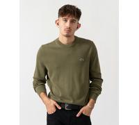 Lacoste Mens Organic Cotton Crew Neck Sweater - Olive E9F - Olive E9F - L