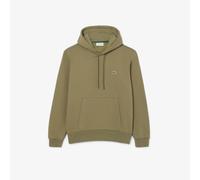 Lacoste Mens Organic Cotton Fleece Hoodie in Green - Size Medium