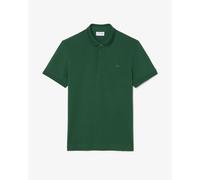 Lacoste Mens Paris Strech Pique Polo Shirt Green Cotton - Size Small