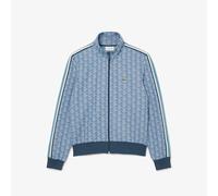 Lacoste Mens Paris Zip-Up Jacquard Track Jacket in Blue - Size X-Small