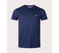 Lacoste Men's Crew Neck Pima Cotton Jersey T-shirt Size 5 - L Midnight Blue