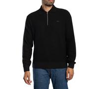 Polo Collar 1/4 Zip Sweatshirt Black M
