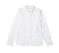 Lacoste Mens Poplin Concealed Placket Slim Shirt - White - 17.5in - White