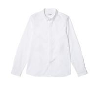 Lacoste Mens Poplin Concealed Placket Slim Shirt - White - 17.75in - White