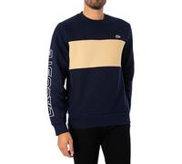 Lacoste Men's Print Colourblock Sweatshirt, Black, M