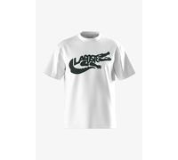 Lacoste Classic Fit Printed Cotton T-shirt Size 6 - XL White