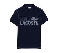 Lacoste Mens Printed Organic Cotton Polo Shirt - Blue - Blue - XS