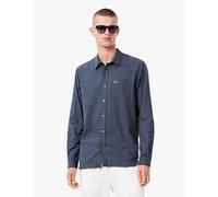 Lacoste Men's Pure Cotton Flannel Checked Shirt - Navy Mix, Navy Mix