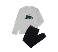 Lacoste Mens Pyjamas Set Top & Bottoms Grey Blue Mens Size XS S M XL 4H7457