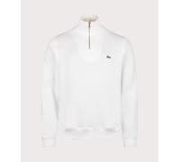 Lacoste Mens Zippered Stand-Up Collar Cotton Sweatshirt - Flour 70V - Flour 70V - XL