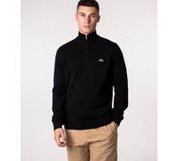 Lacoste Men's Zippered Organic Cotton Sweater Size 7 - XXL Black