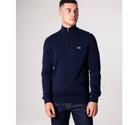 Lacoste Mens Quarter Zip Knit - Colour: 166 Navy Blue - Size: 6/XL
