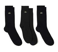 Lacoste Men's RA4744 Calf Socks, Black (Noir/Vert), 3.5-6.5 UK (pack of 3)