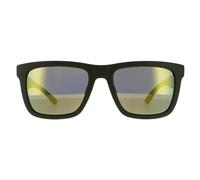 Lacoste Men's Rectangle Matte Green Green Mirror Sunglasses Lacoste Green One Size
