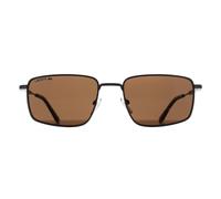 Lacoste Men's Rectangle Matte Light Gunmetal Brown Grey L277S Lacoste Grey One Size