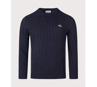 Lacoste Cable Knit Cotton Jumper Navy