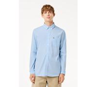 Lacoste Men's Regular Fit Gingham Poplin Shirt - Blue - 18" - 46