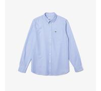 Lacoste Mens Regular Fit Oxford Cotton Shirt in Blue - Size Small