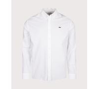 Lacoste Mens Regular Fit Oxford Shirt - Colour: 800 White/White - Size: 44/XL