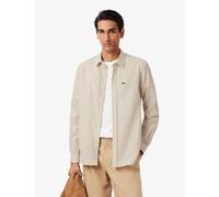 Lacoste Men's Regular Fit Pure Cotton Check Flannel Shirt - XL - Brown, Brown