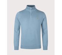 Lacoste Mens Regular Fit Quarter Zip Knit Jumper - Colour: 57I Aral - Size: 4/M