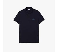 Lacoste Mens Regular Fit Quilted Crocodile Badge Polo Shirt in Blue Cotton - Size X-Small