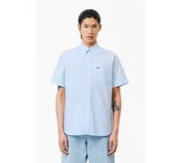 Lacoste Men's Regular Fit Short Sleeved Oxford Shirt - Blue - 44