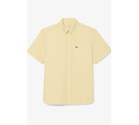 Lacoste Men's Regular Fit Short Sleeved Oxford Shirt - Yellow - Lacoste Size: 15¾" - 40