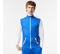 Lacoste Mens Regular Fit Zip Neck Long Sleeve Sweatshirt in Kingdom/Flour - Multicolour - Size Small