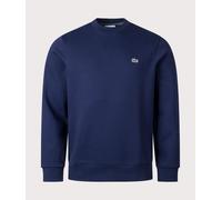 Lacoste Mens Crew Neck Fleece Sweatshirt - Navy Blue 166