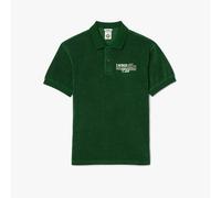 Lacoste Mens Relaxed-Fit Roland-Garros Edition Terry Polo Shirt in Green Cotton - Size 2XS