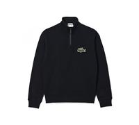 Lacoste Mens Rg Quarter Zip Fleece Top Black L
