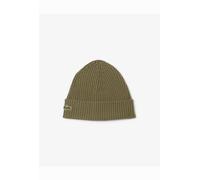Lacoste Men's Rib Knit Brushed Wool Beanie - Khaki
