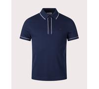 Lacoste Mens Ribbed Collar Shirt - Colour: 166 Navy Blue - Size: 6/XL