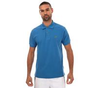 Lacoste Mens Ribbed Collar Short-Sleeved Polo Shirt - Blue - Blue - XS