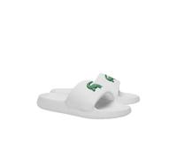 Lacoste Men's Serve Slide 1.0 Sandal, Croco White and Green, 9 UK