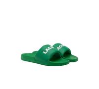 Lacoste Men's Serve Slide 1.0 Sandal, Green and White, 40