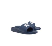 Lacoste Men's Serve Slide 1.0 Sandal, Navy Blue & White Crocodile, 38