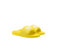 Lacoste Men's Serve Slide 1.0 Sandal, Yellow and White Crocodile, 42